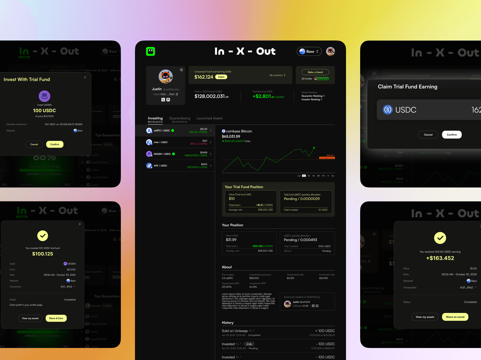 Data integrity dashboard for IXO Protocol by VaporAviator, showcasing real-time metrics and transparent blockchain reporting.