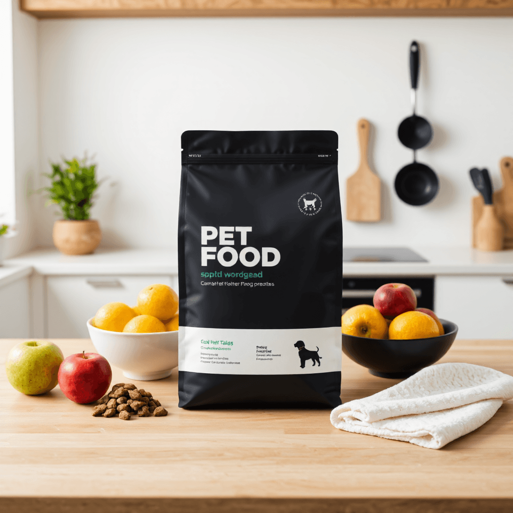 product photography of dog food