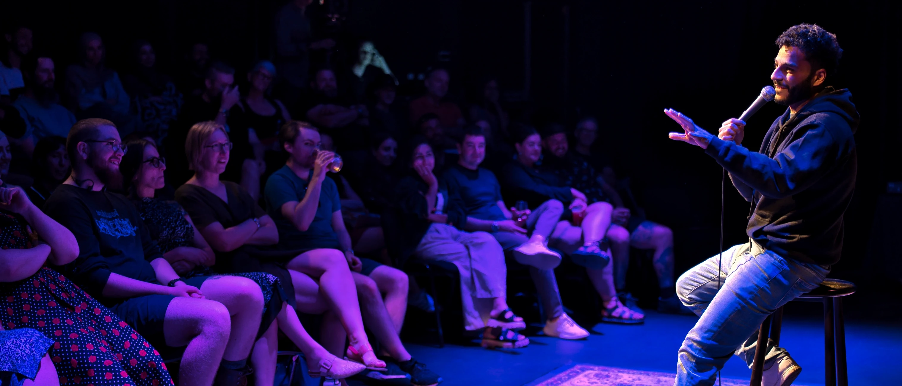 Khaled Khalafalla with audience