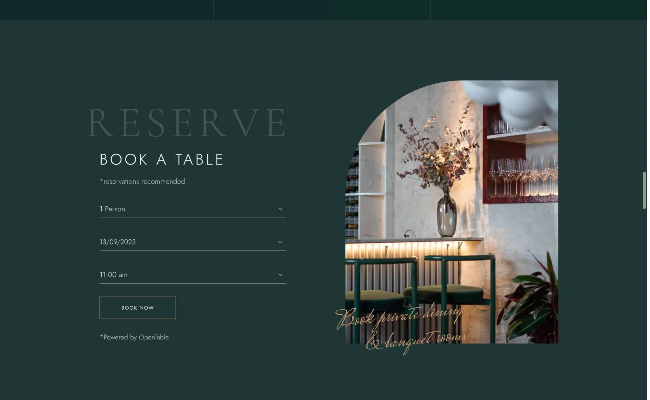 Restaurant Website Design