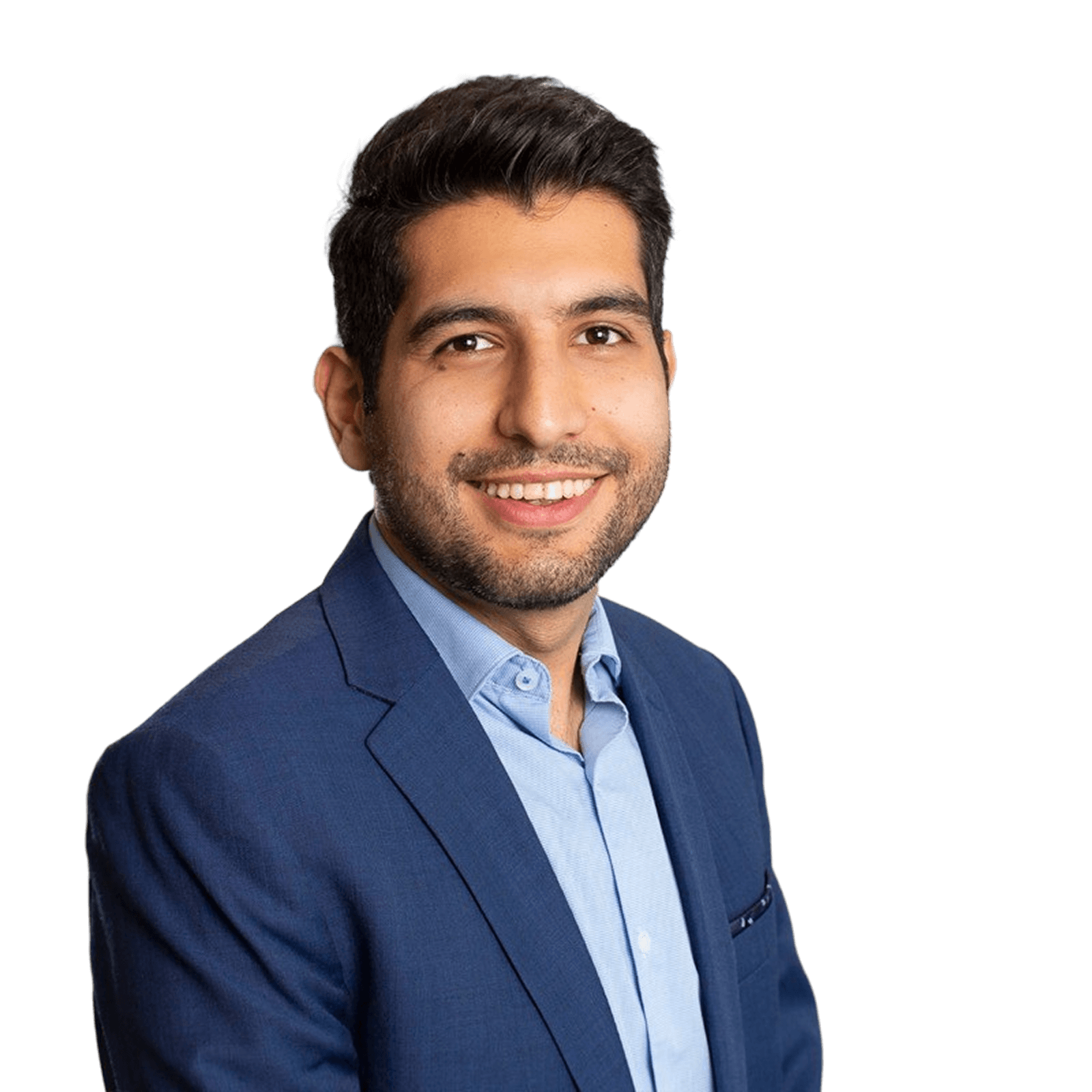 A portrait of Reza Farahani