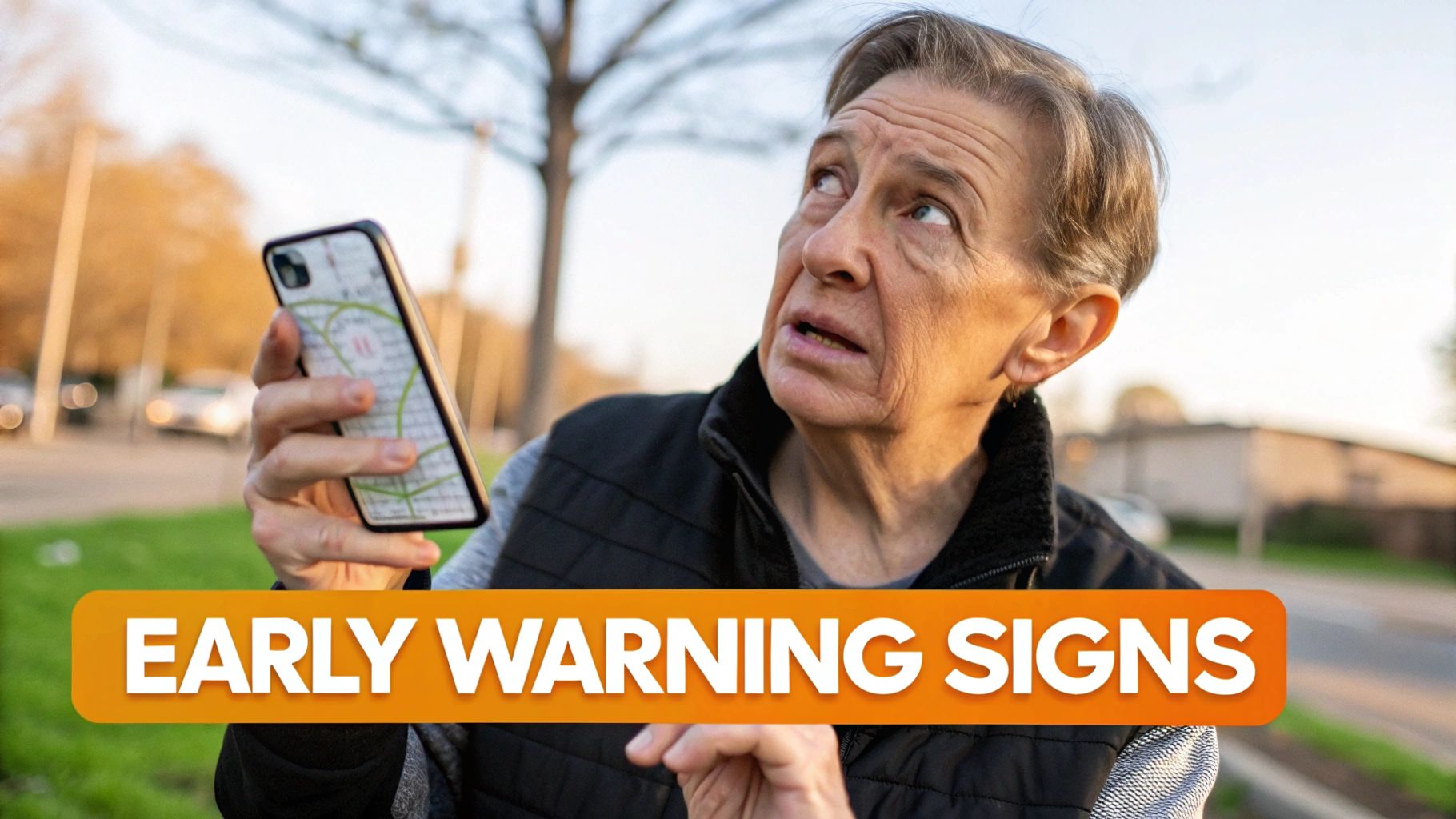 An older person looking thoughtfully out a window, representing the early, subtle stages of recognizing cognitive changes.