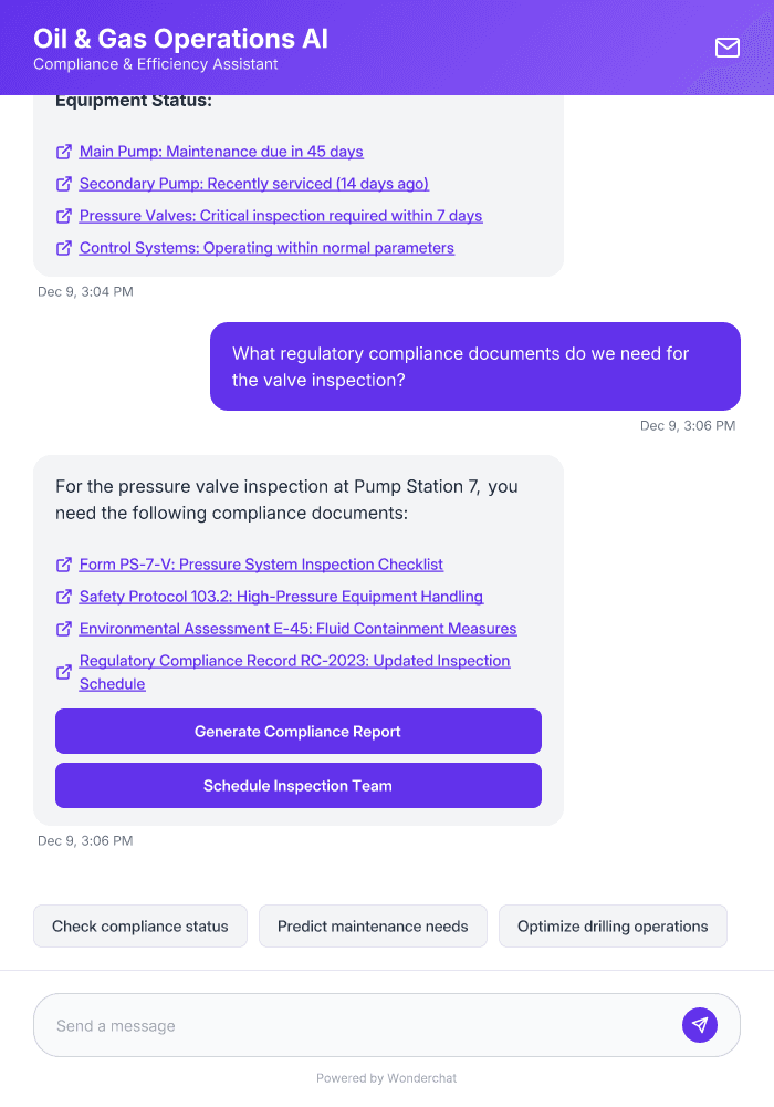 Oil & Gas AI Agent Template for Operational Excellence