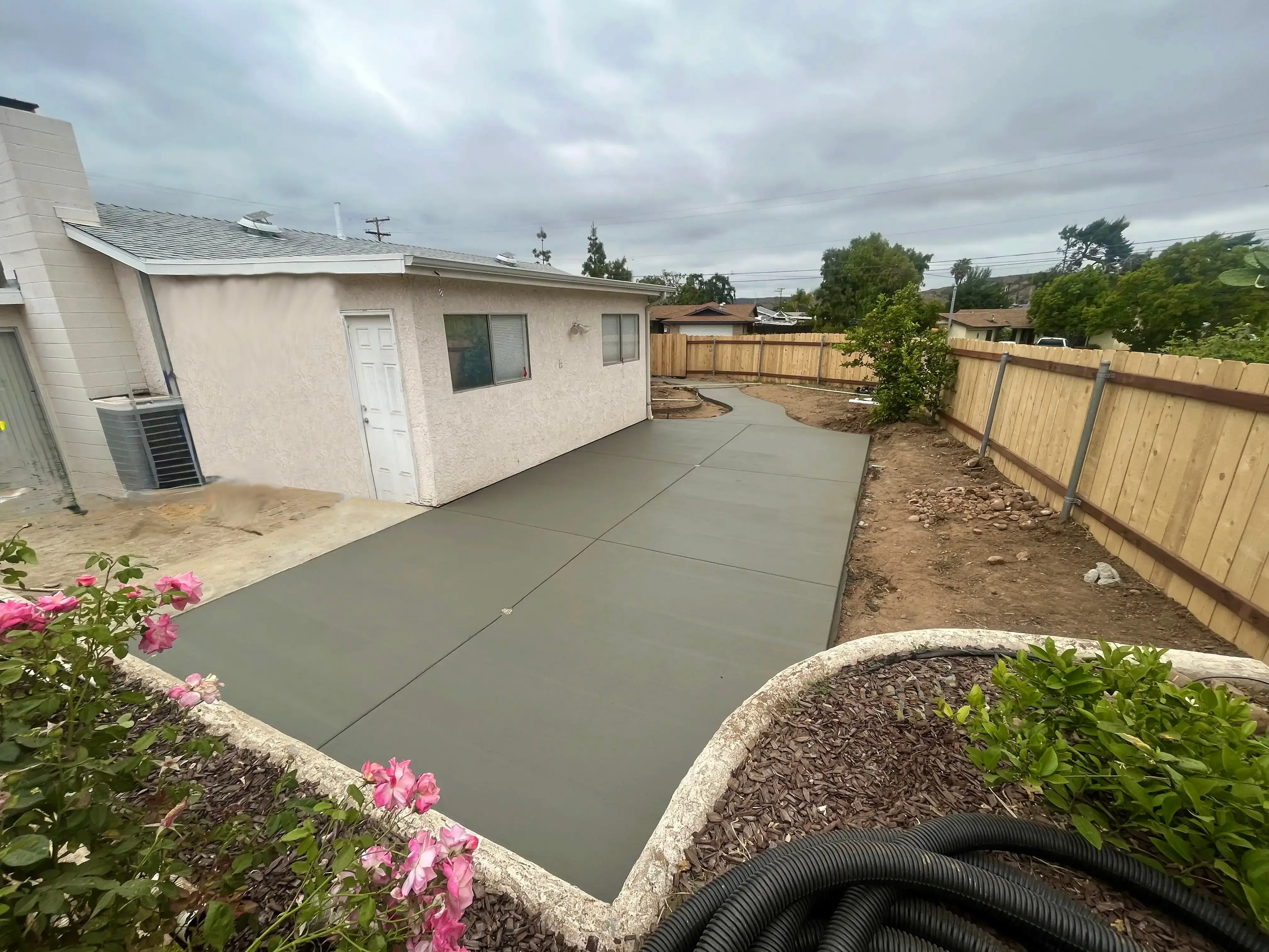 The finished patio