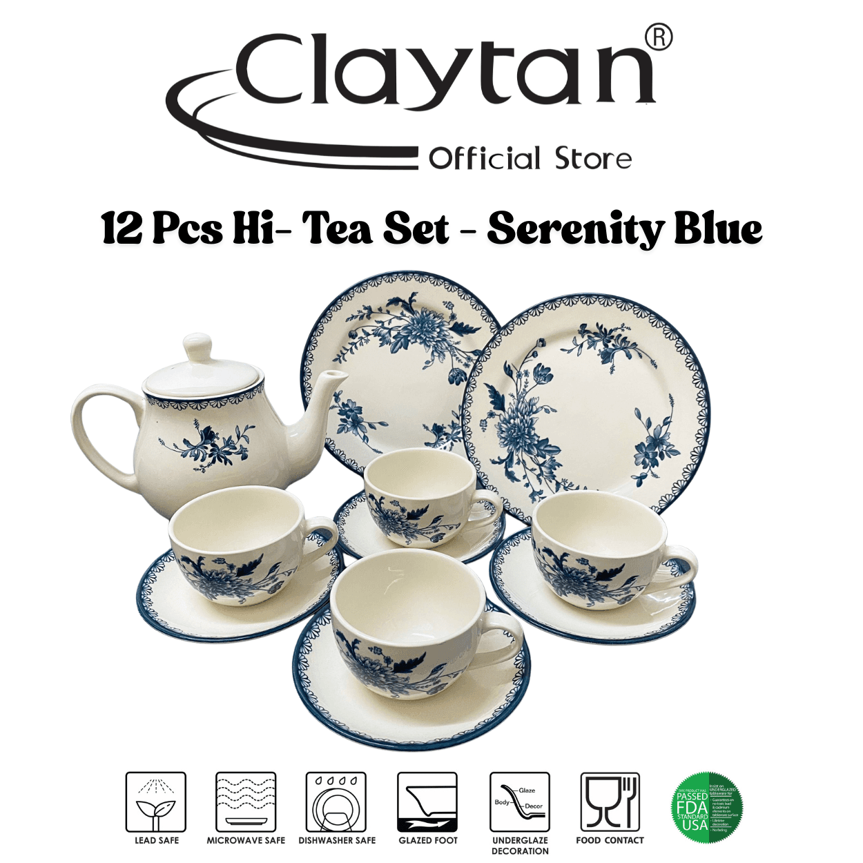 4 pax 12 pcs Tea Set