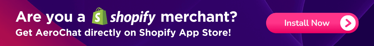 Install AeroChat on Shopify App Store