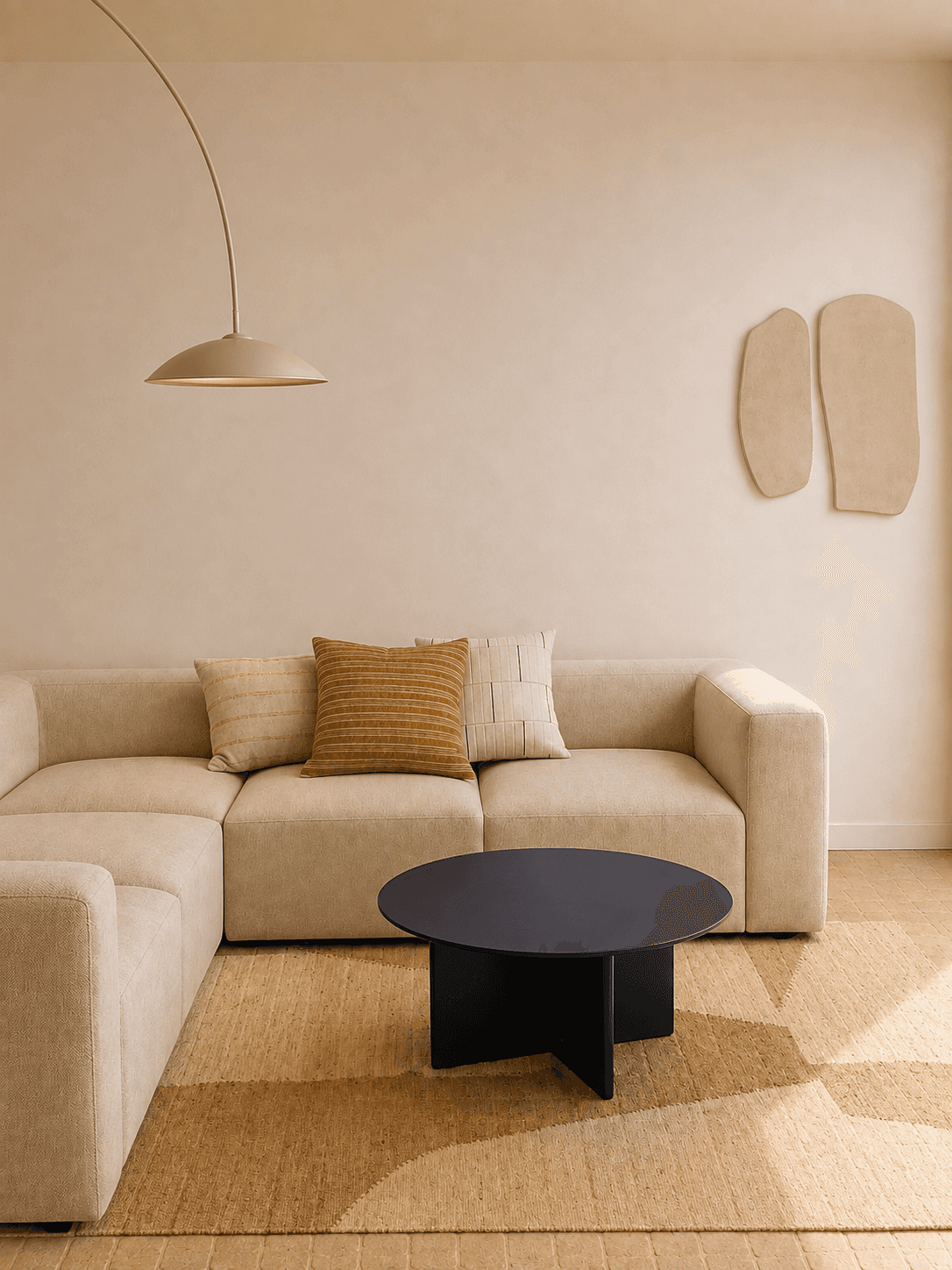 Zona lounge del Hotel Vila de Tossa con mobiliario en tonos neutros.