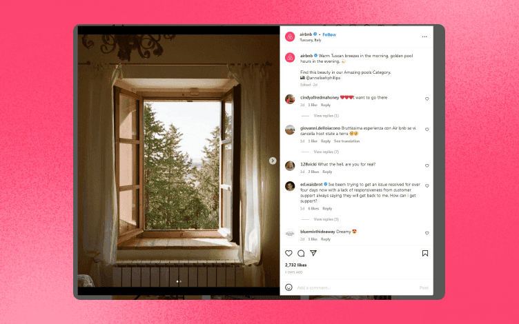 Airbnb instagram