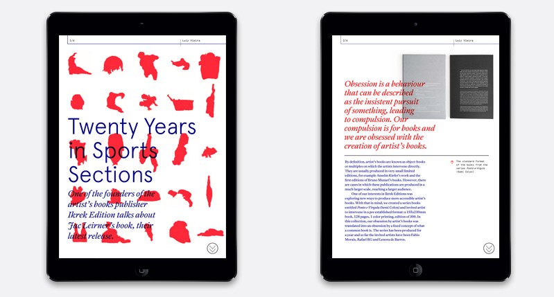 app design on sports sections