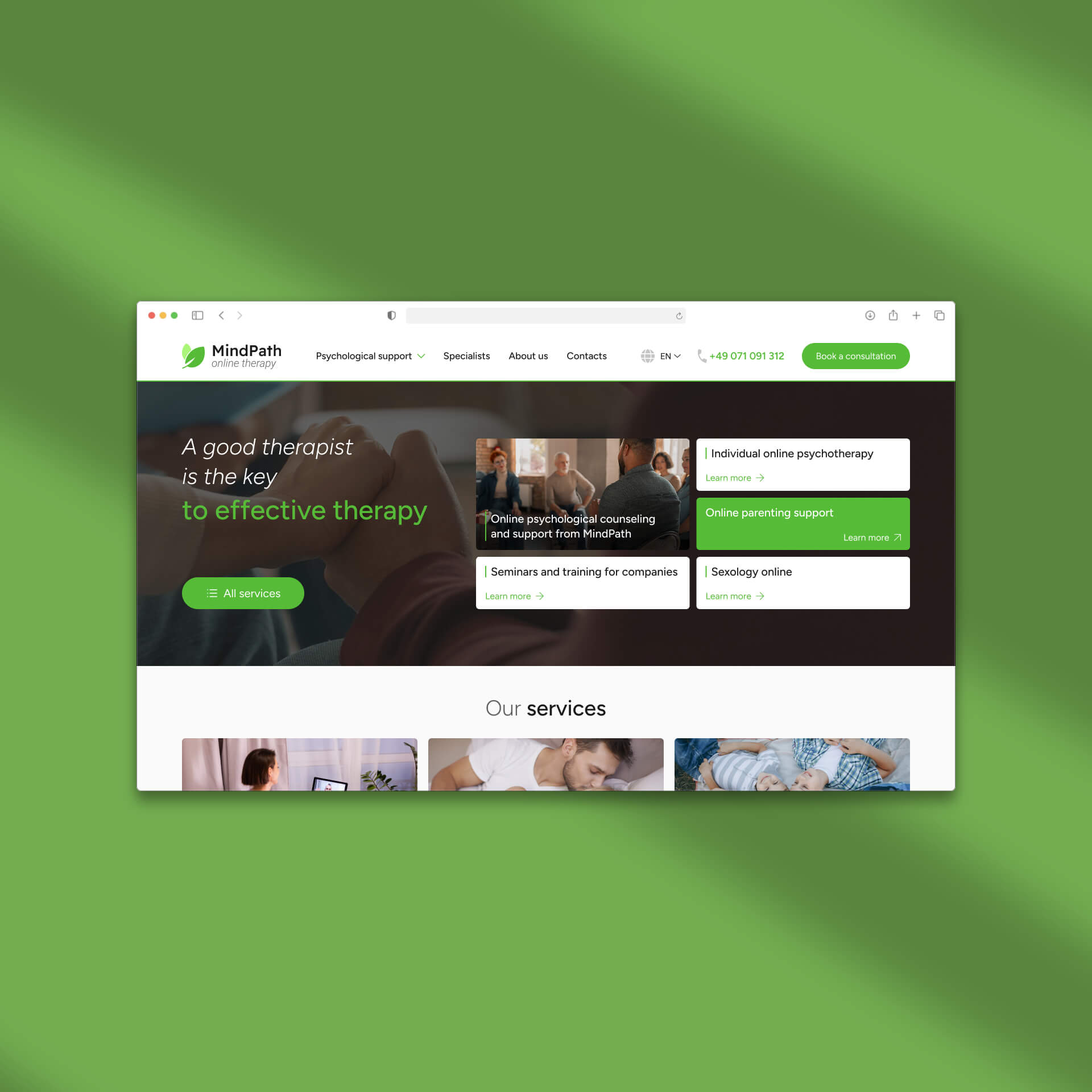 Online therapy
