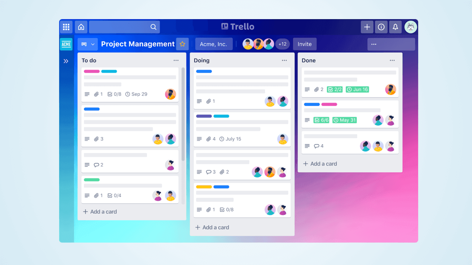 Trello empowers project tracking