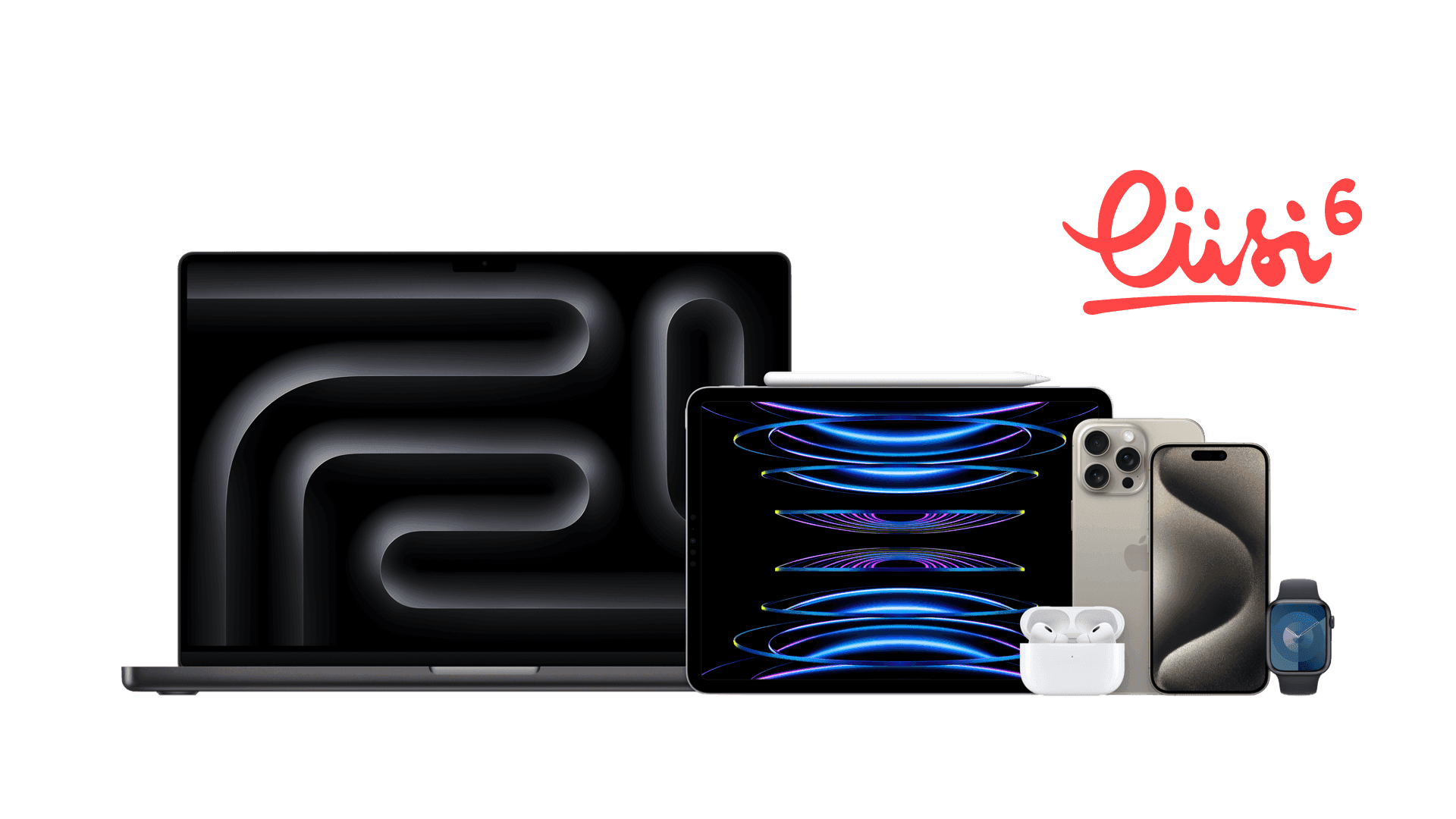 MacBook Pro, iPad Pro, iPhone 16 Pro, Watch Series 10 ja AirPods Pro tooted. Liisi 6 järelmaksuga
