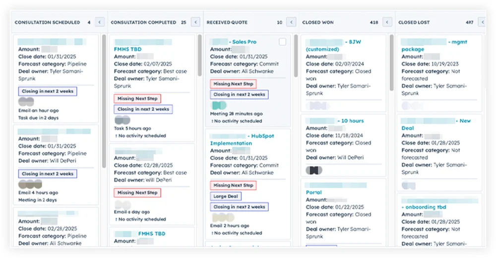 Hubspot screenshot