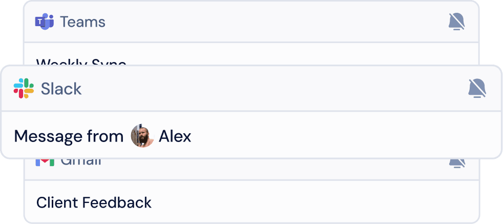 Screenshot of the muted notifications.