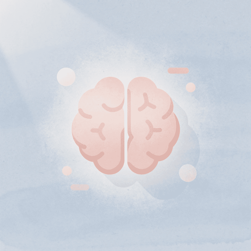 Brain icon representing neural development and thinking skills