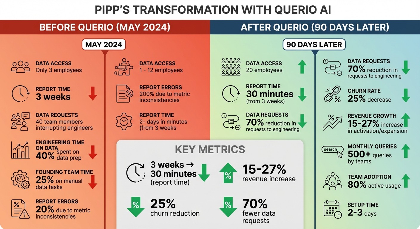 Pipp's Transformation: Before and After Querio Implementation Results