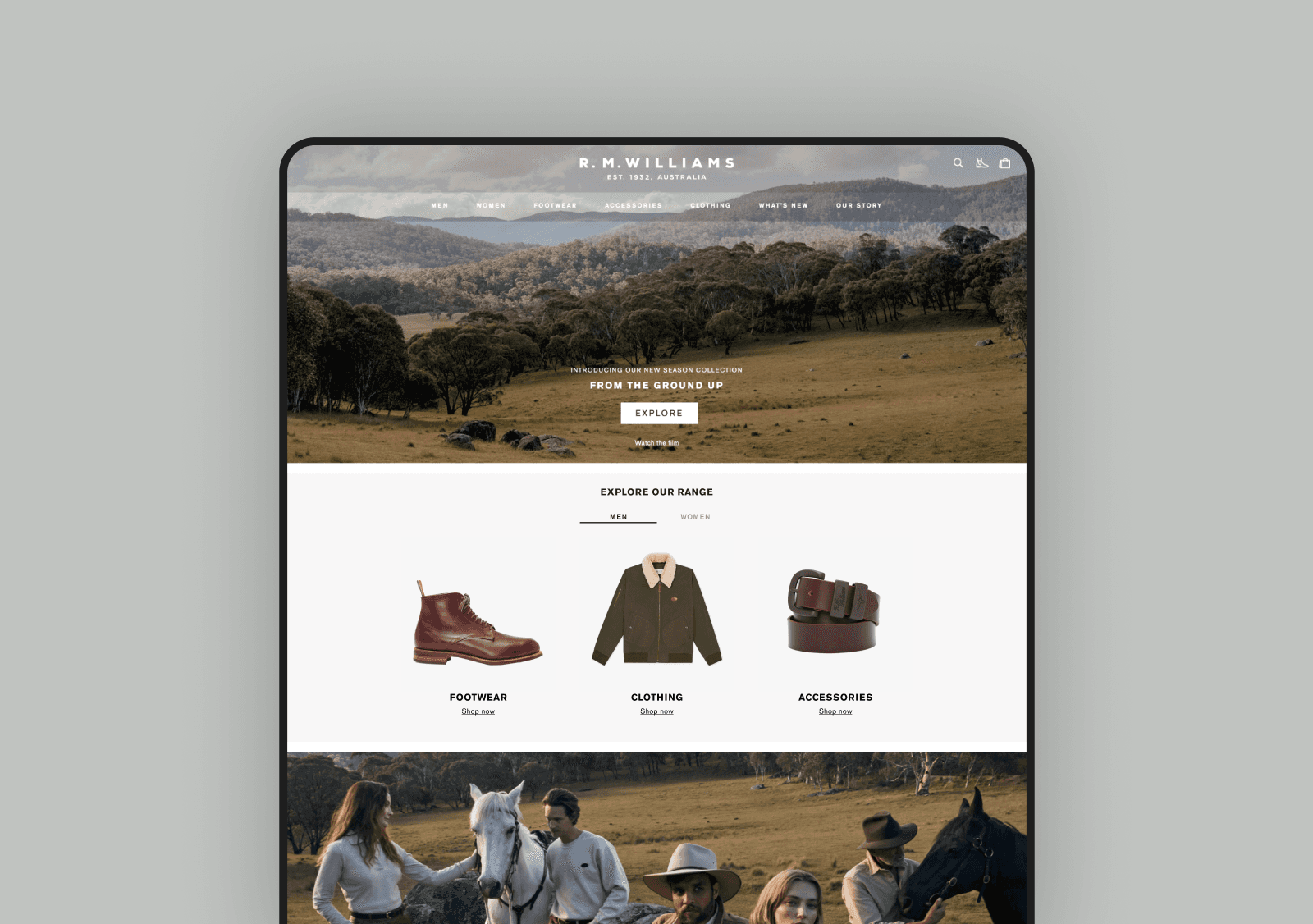 Desktop view of concept 1
