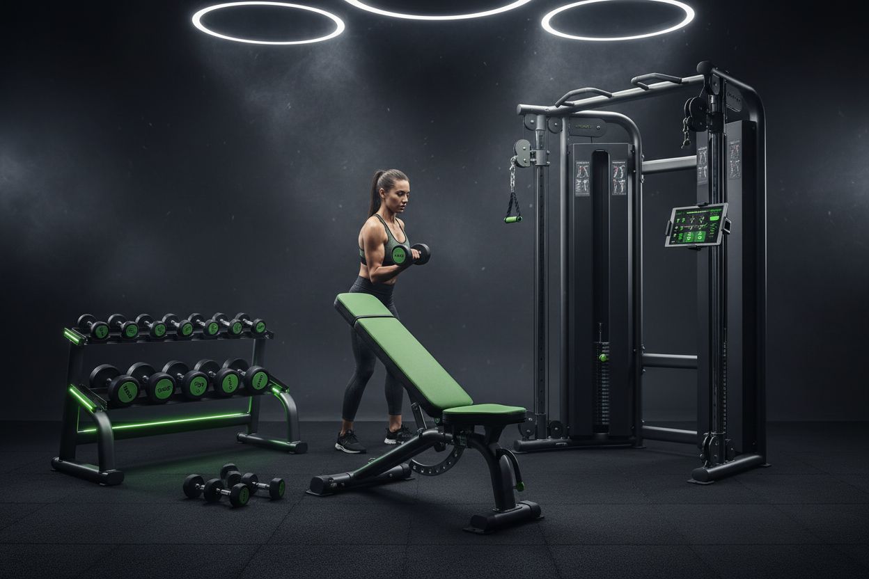 A beginner-friendly gym setup for a workout plan