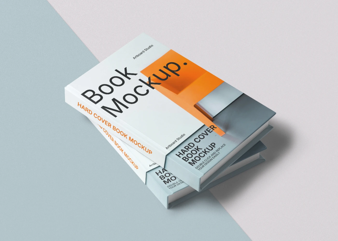 Book cover mockup with hard cover