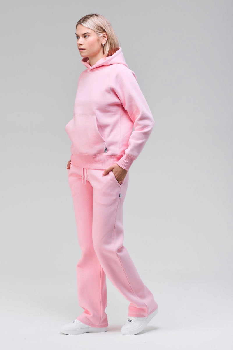 Angled front view, soft cozy hoodie