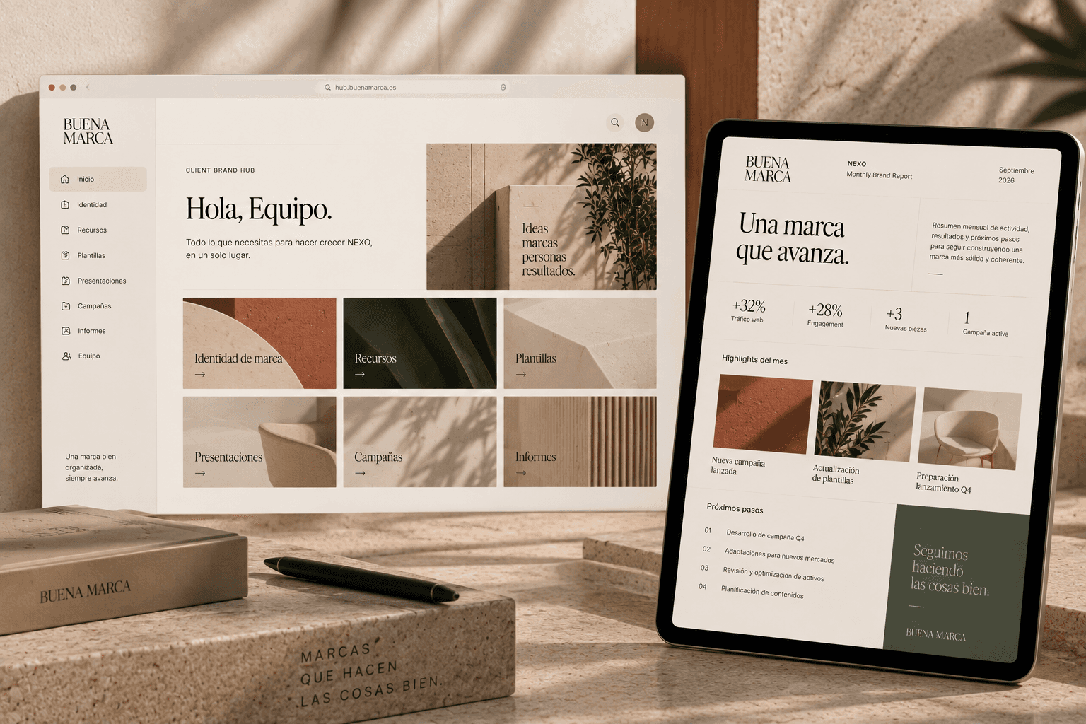 Client Brand Hub y Monthly Brand Report