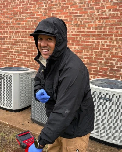 madesplumbing owner ben inspecting ground for plumbing maintenance on a commercial property