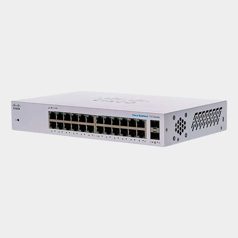 Switch Cisco Business CBS110-24T de 24 puertos Gigabit Ethernet vista frontal