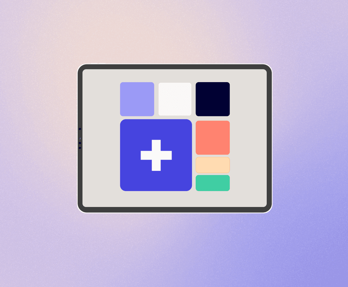 Tablet displaying Infermedica's brand colors