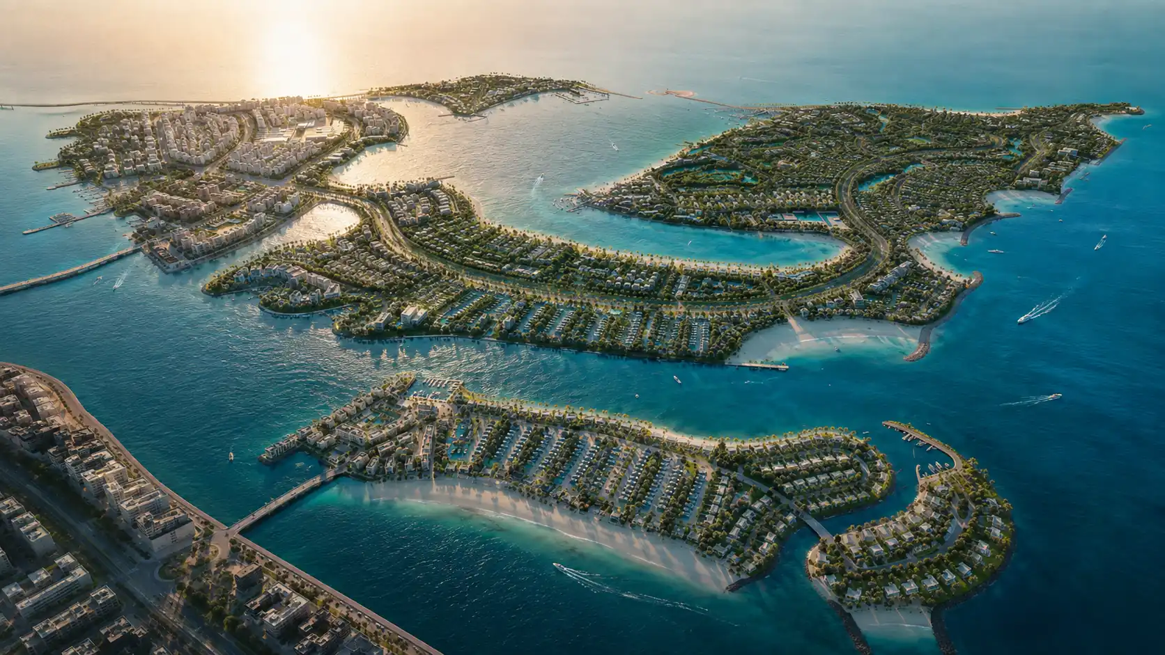 جزر دبي Dubai Islands ومشاريع العقارات والواجهة البحرية في دبي