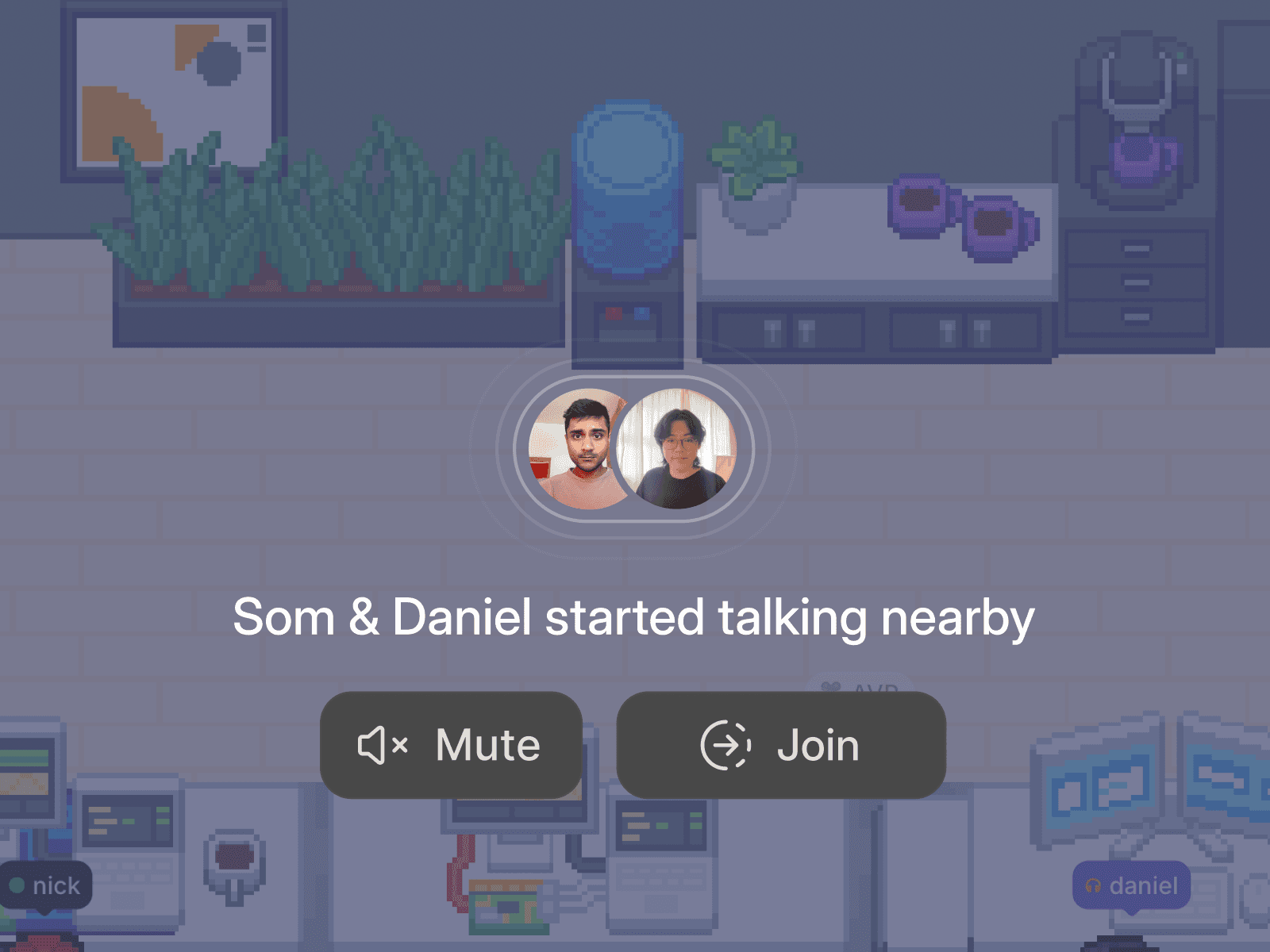 Example of controls to help you focus on Gather