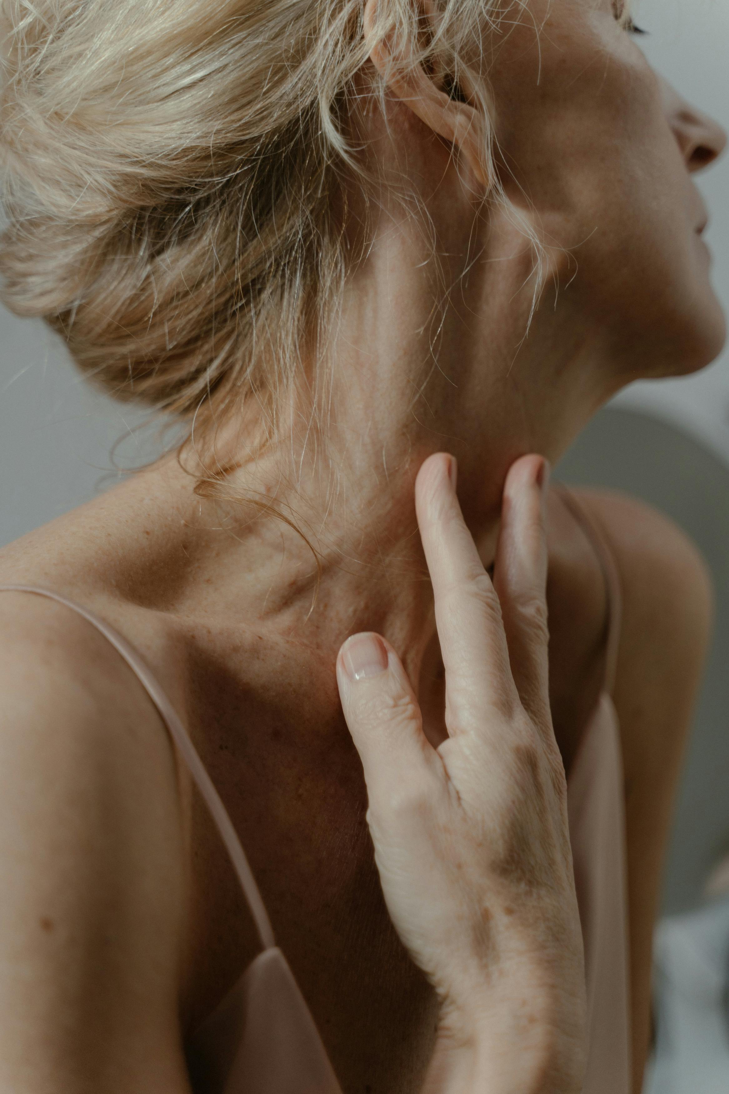 Woman neck stretch