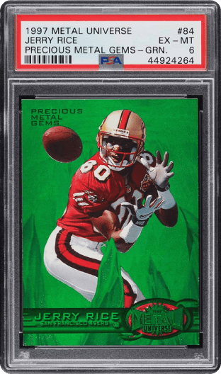 1997 Metal Universe Precious Metal Gems Jerry Rice