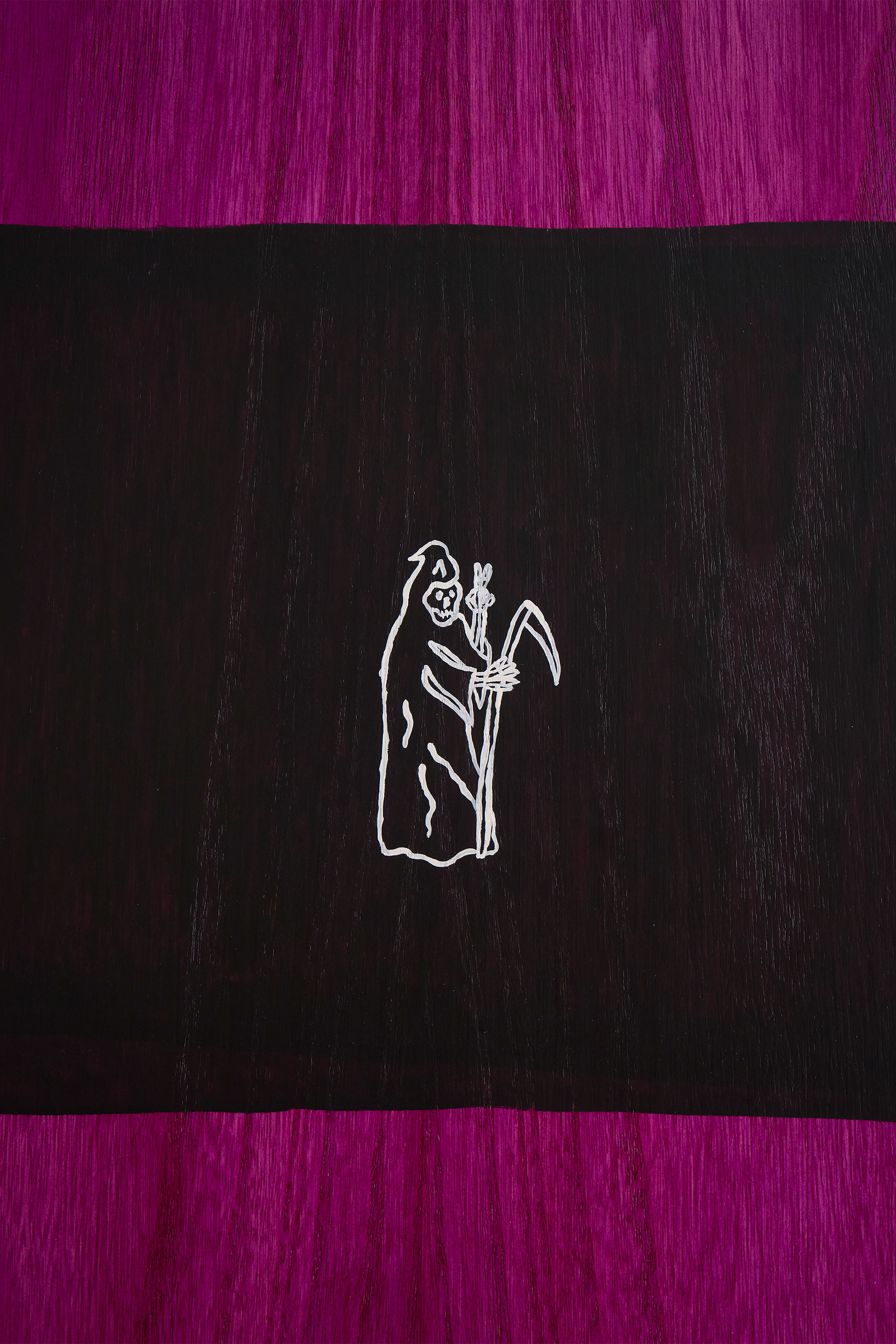Hand painted grim reaper artwork
