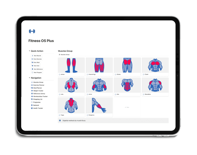 Fitness OS Plus Notion Template
