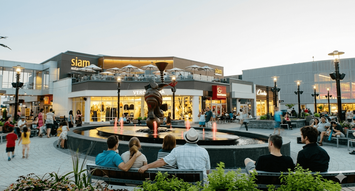 centre commercial Quartier DIX30 à Brossard avec boutiques et restaurants