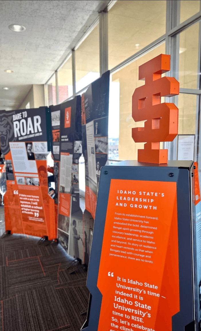 a floppy disk is attached to a metal stand