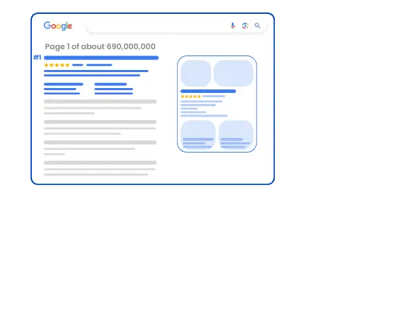 Google SERP showing top rank