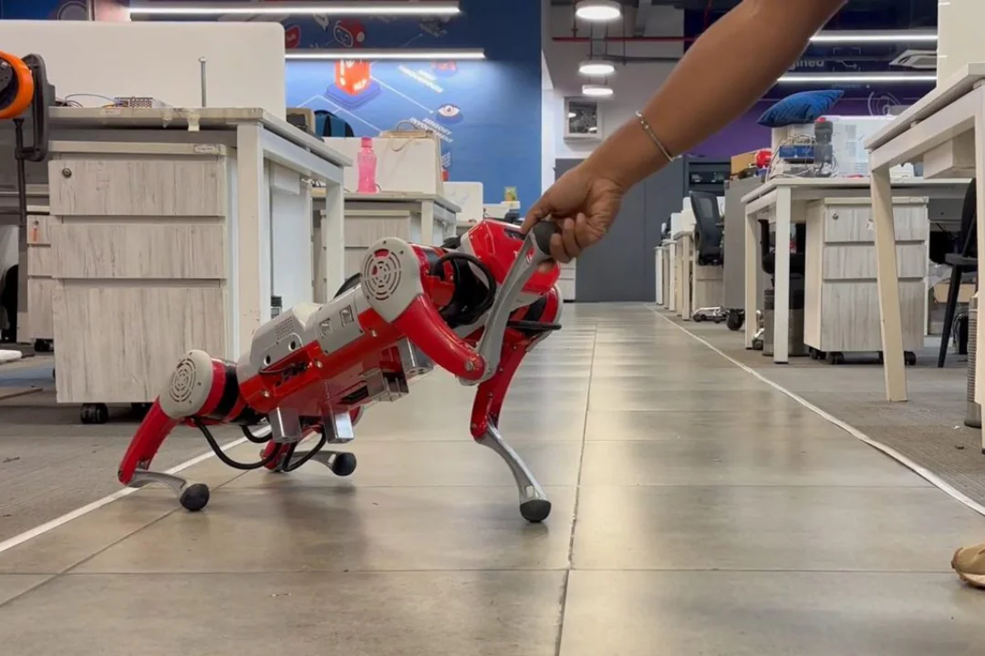addverb-quadruped-robot-trakr-shaking-hand