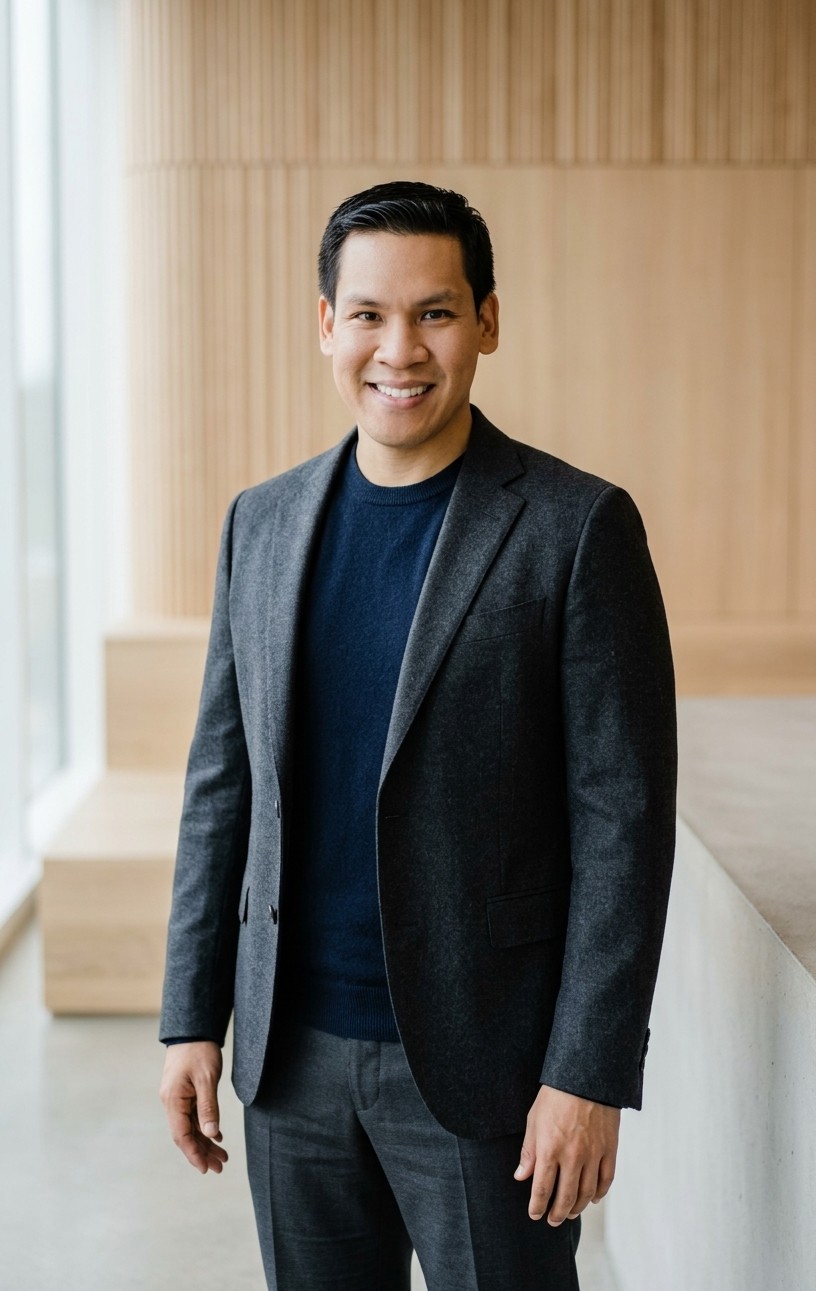 Portrait of portfolio creator – front view