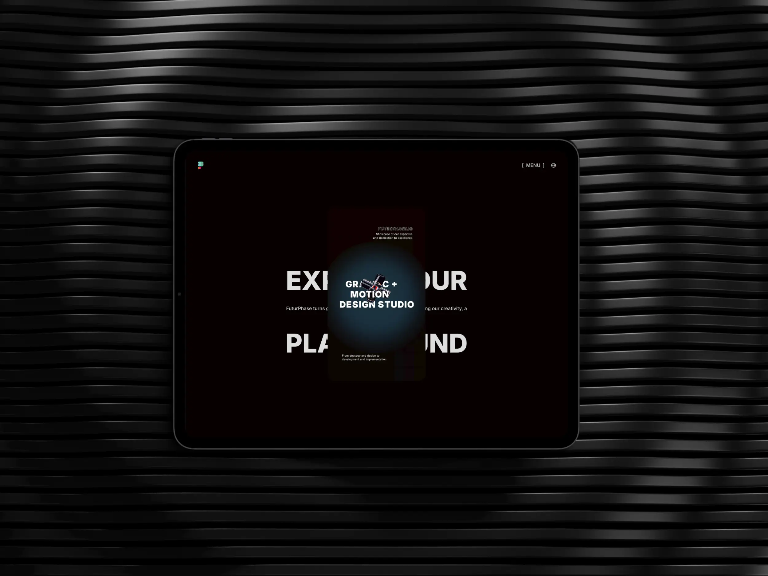 New FuturPhase website: works page of a creative design agency.