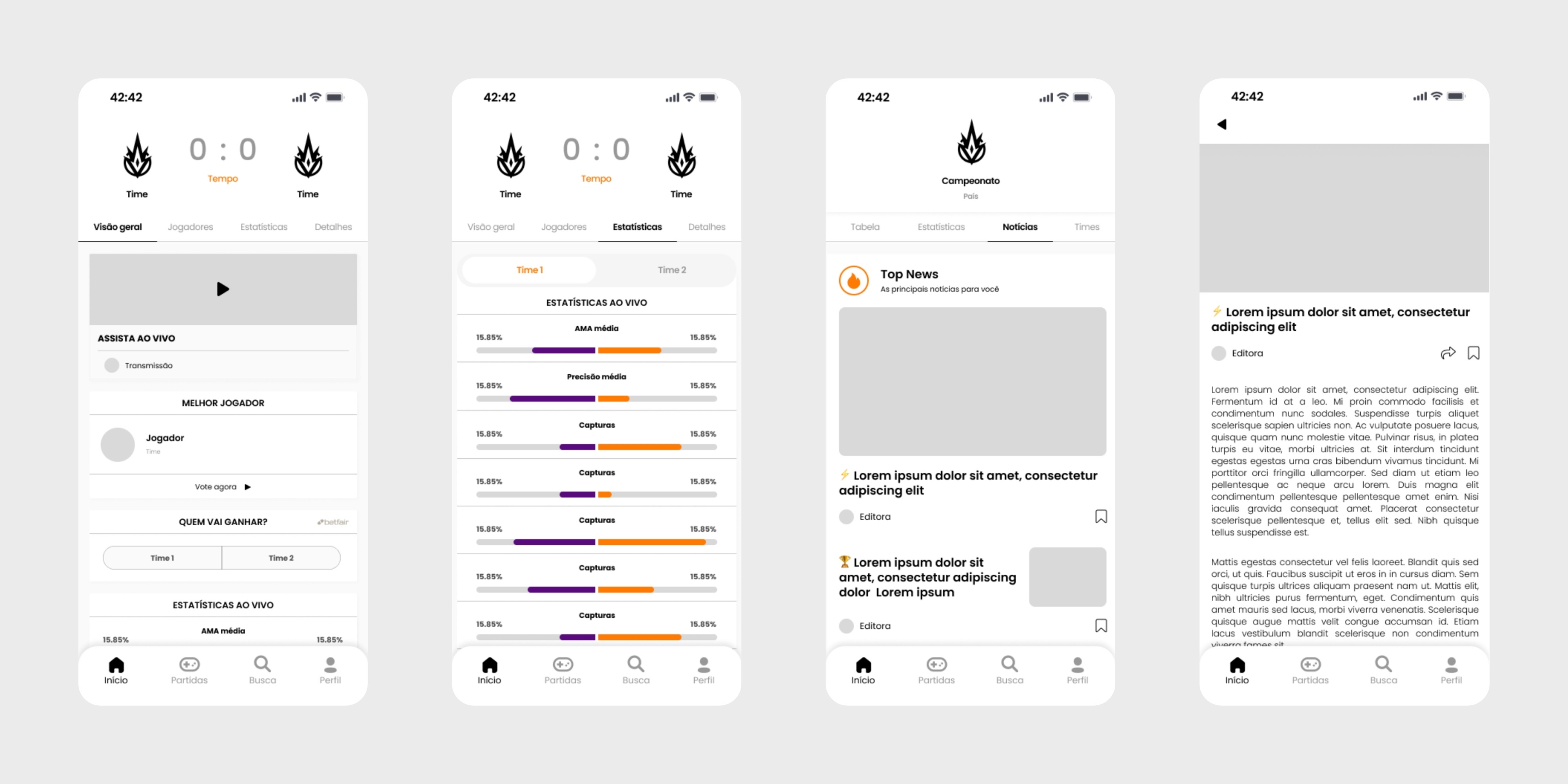 A mockup of screenshot for an app