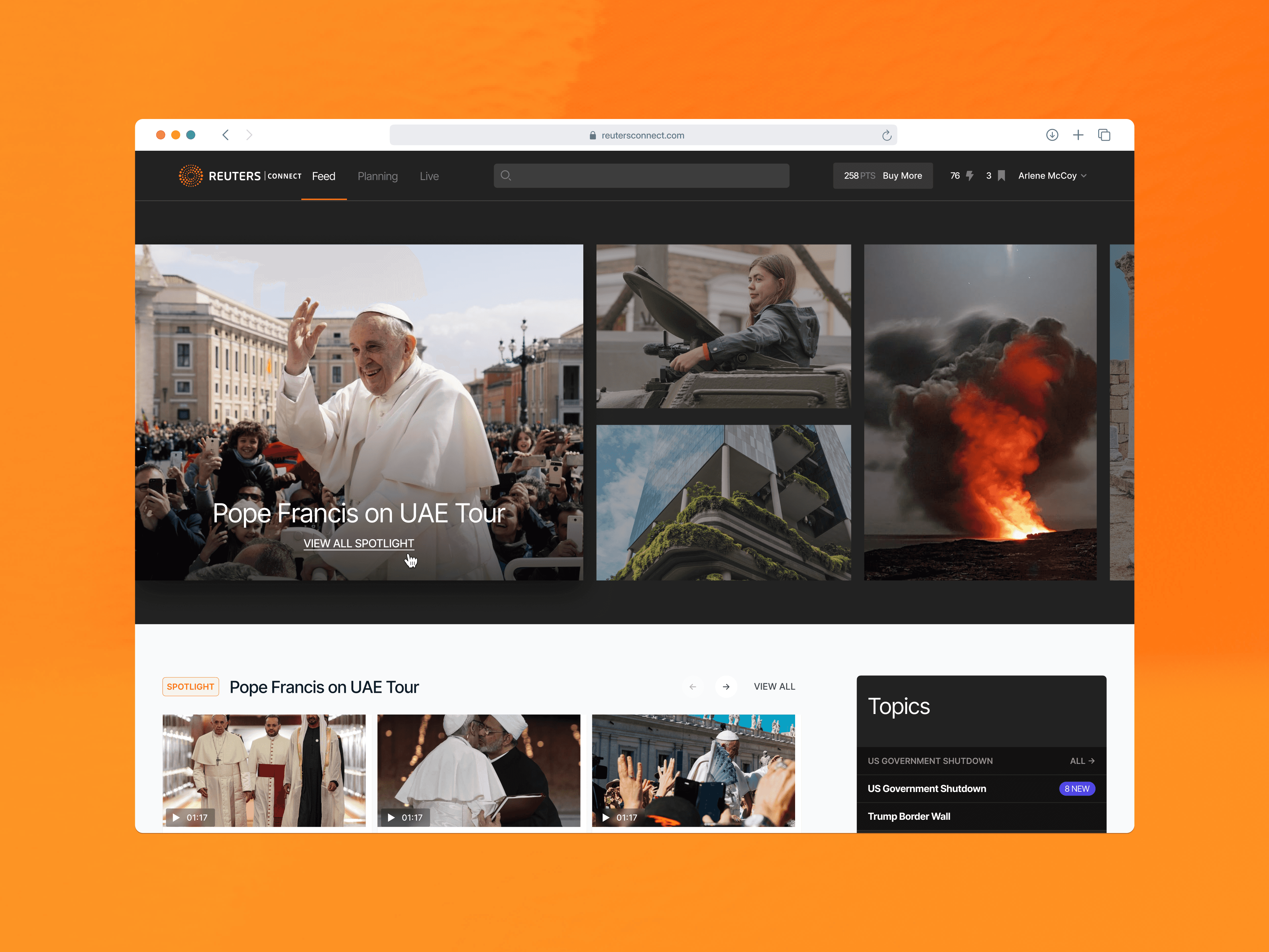 Reuters Connect project