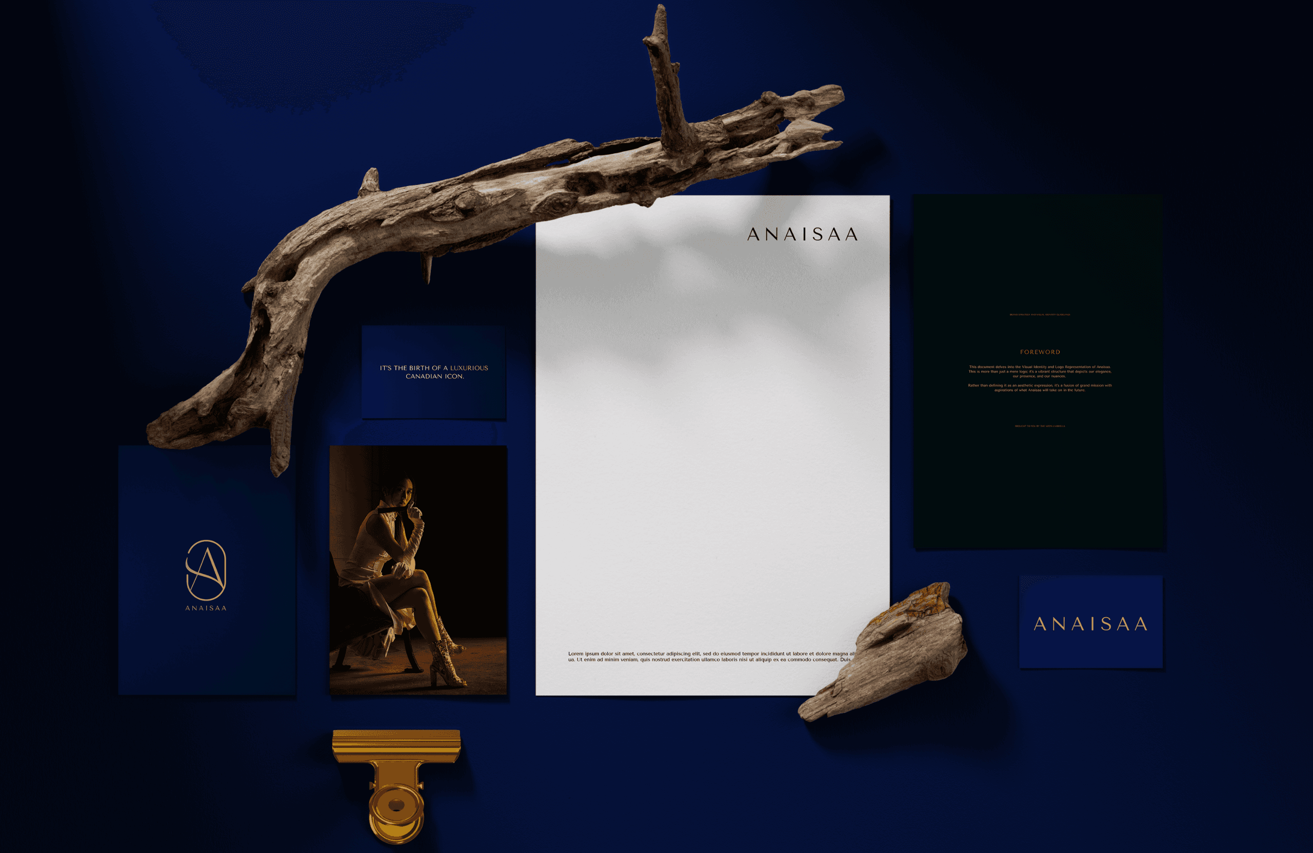 Collateral designs showcasing minimal and clean elements