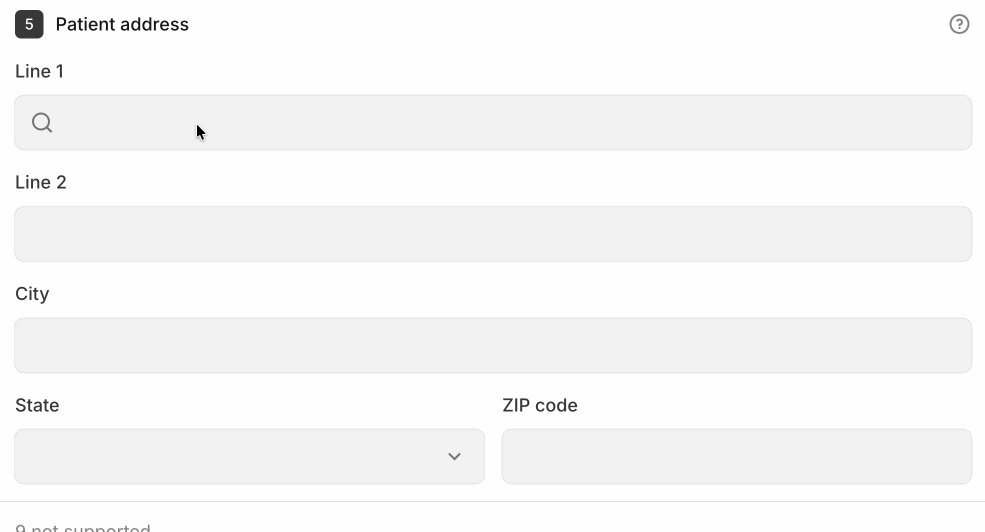 Stedi's CMS-1500 form now autocompletes patient addresses