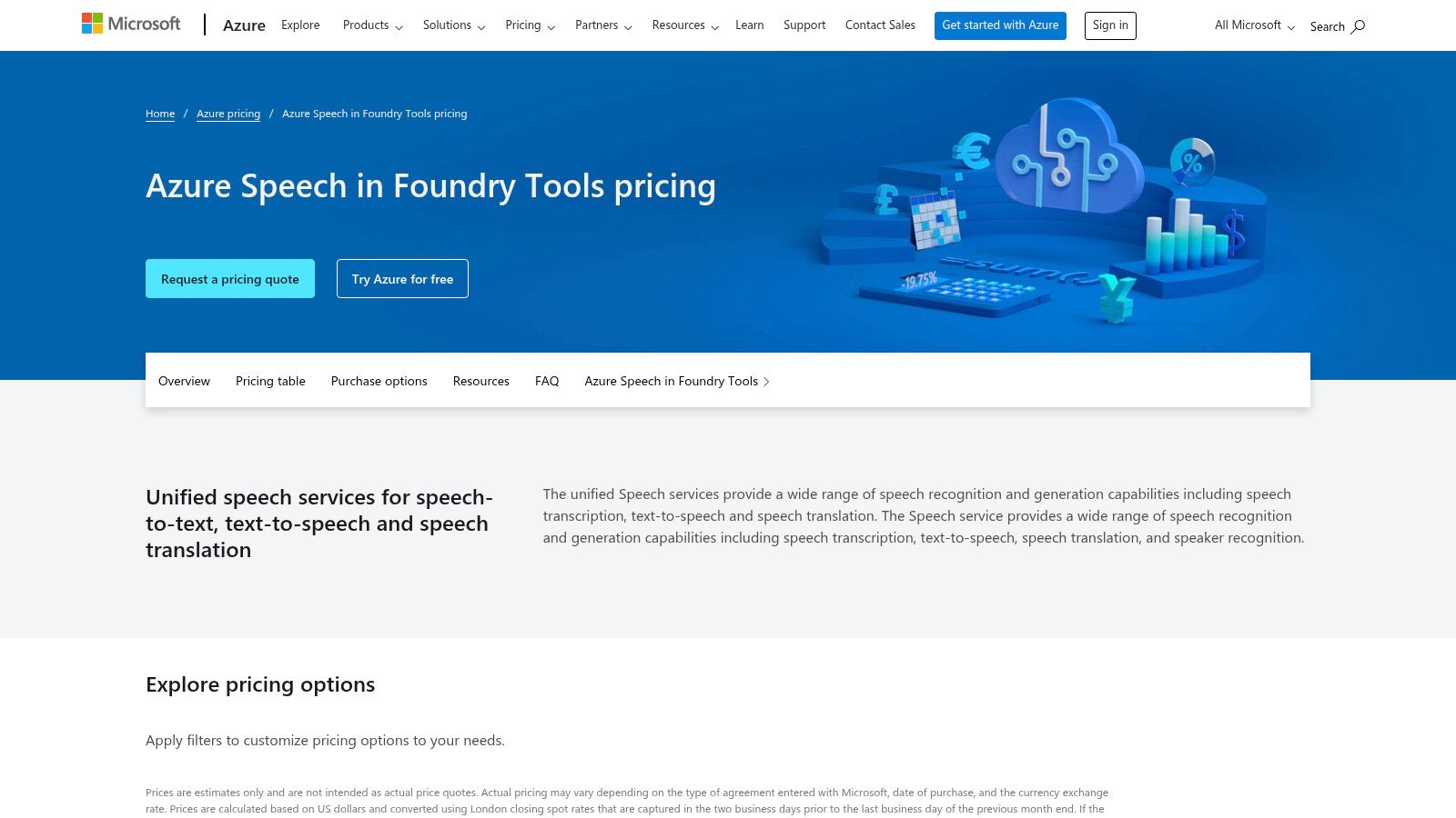 Microsoft Azure AI Speech — Speech to Text