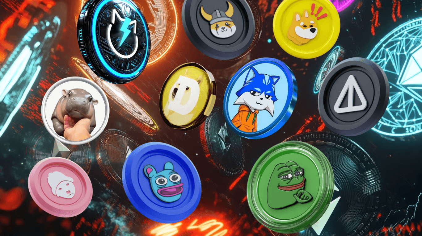 Various meme-themed cryptocurrency coins - Best Memecoins