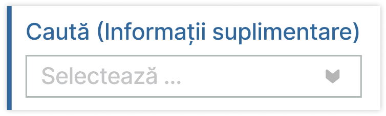 Căutare avansată după informații adiționale.