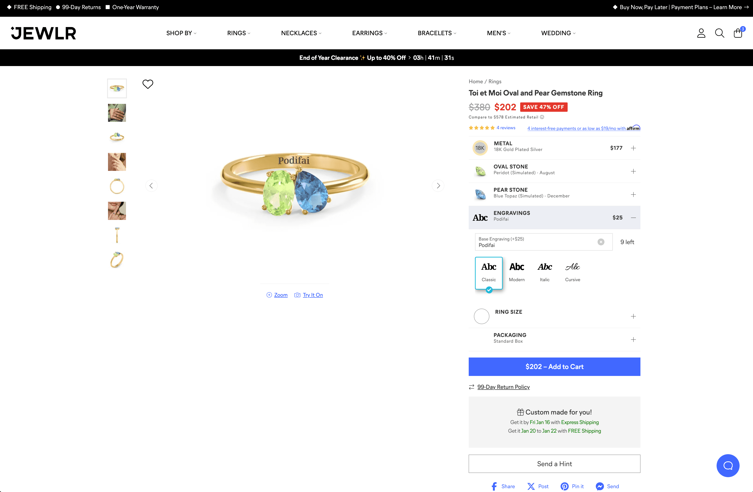 Jewlr – Custom Engraving + Live preview
