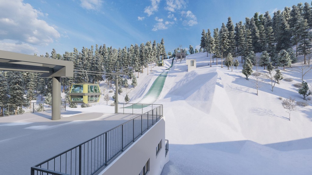 3d візуалізація архітектурного проєкту дитячої спортивної школи