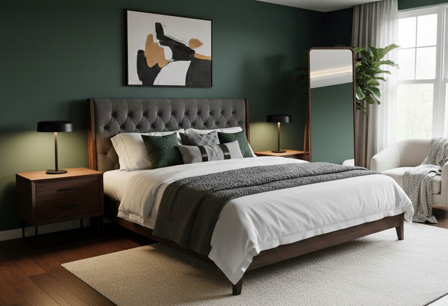 Airbnb bedroom mirror